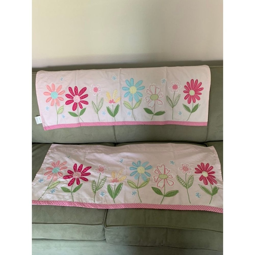 Pottery Barn Kids floral window valances